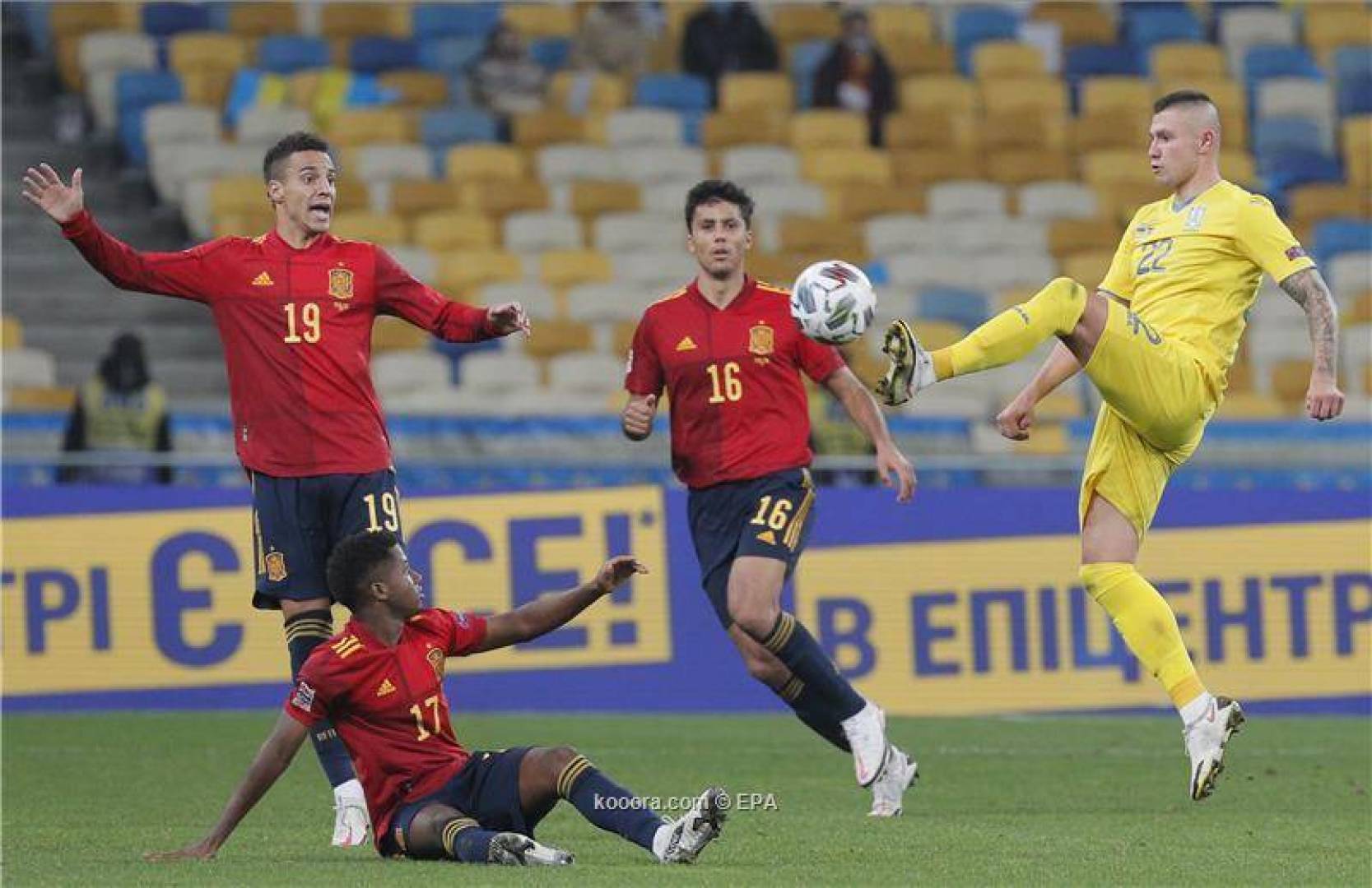 اسبانيا تتلقى أولى خسائرها في دوري أمم أوروبا