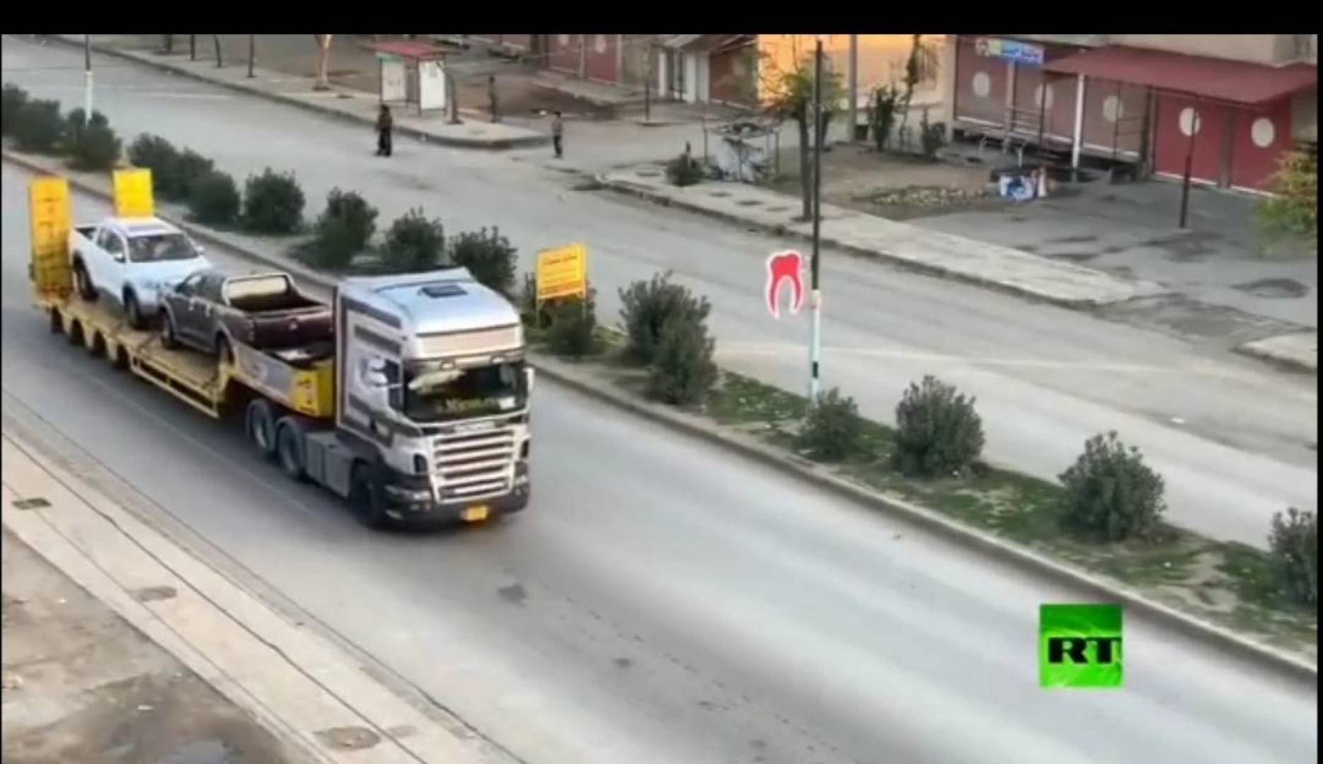دخول رتل عسكري  للتحالف الدولي إلى مدينة القامشلي السورية