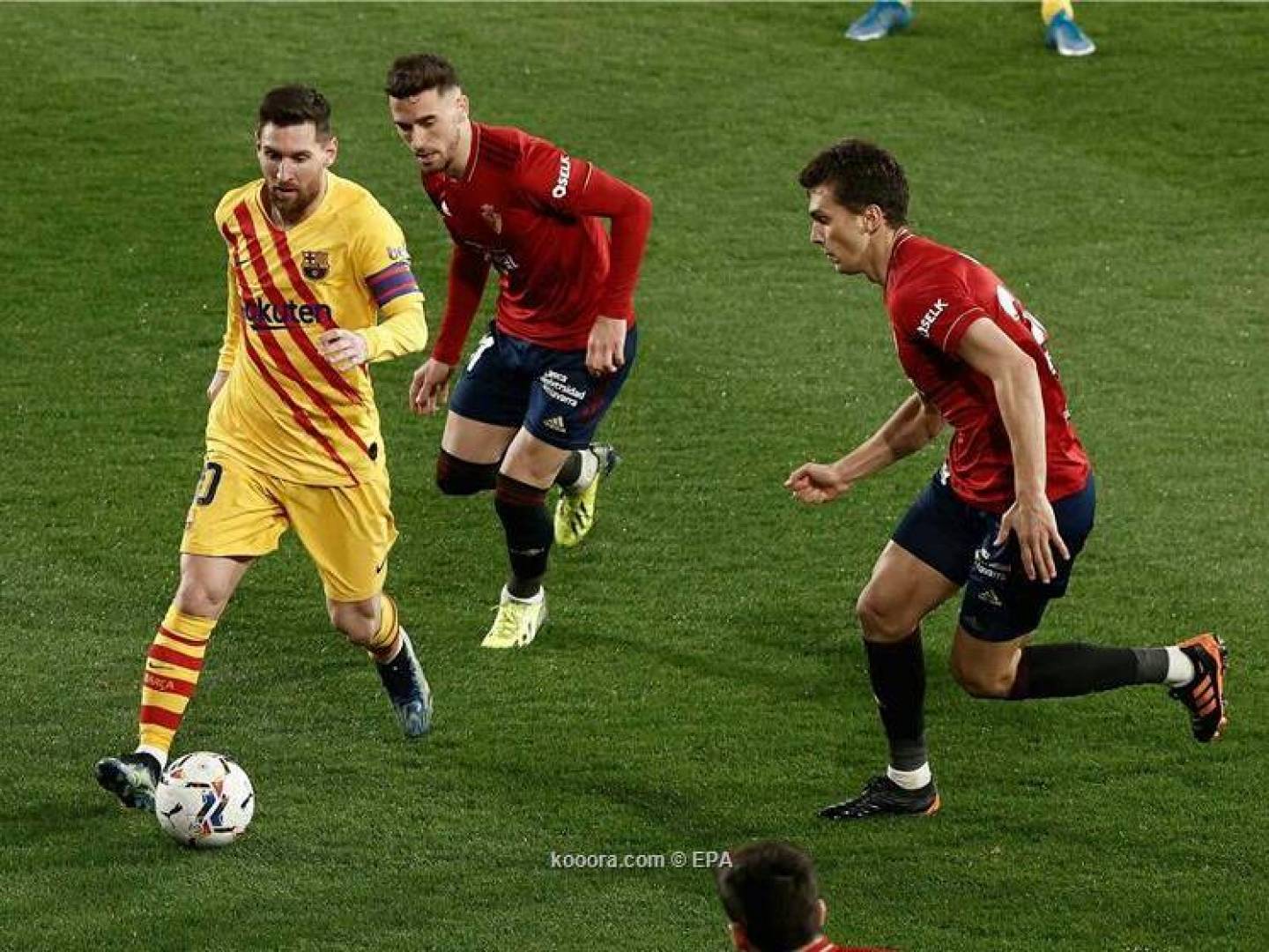 بالفيديو برشلونة يحقق فوز ثمين على أوساسونا في الدوري الإسباني الممتاز 