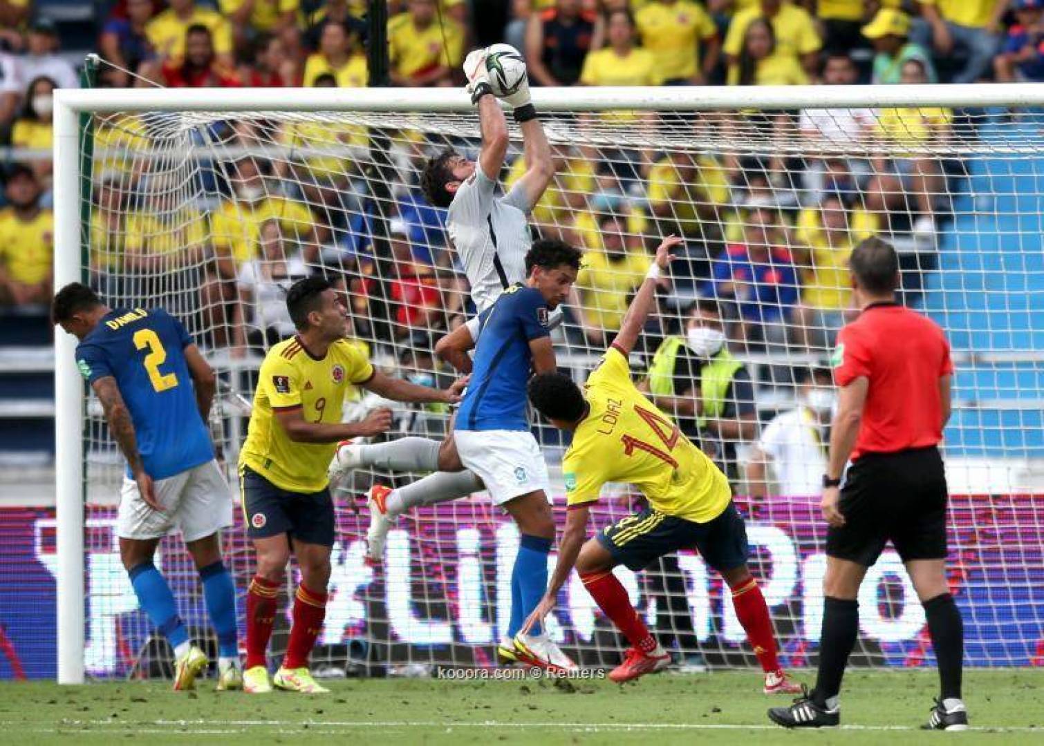 بالصور البرازيل تتعادل مع كولومبيا وتفقد أول نقطتين في تصفيات كأس العالم 