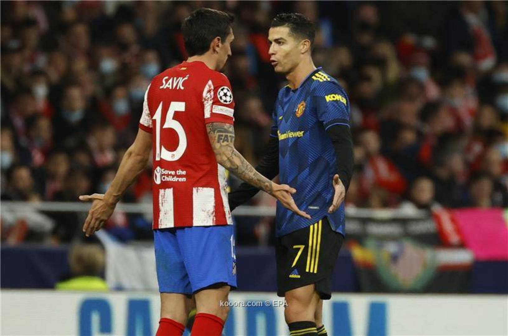 بالفيديو والصور أتلتيكو مدريد يسقط في فخ التعادل أمام ضيفه مانشستر يونايتد في ثمن نهائي دوري أبطال أوروبا 