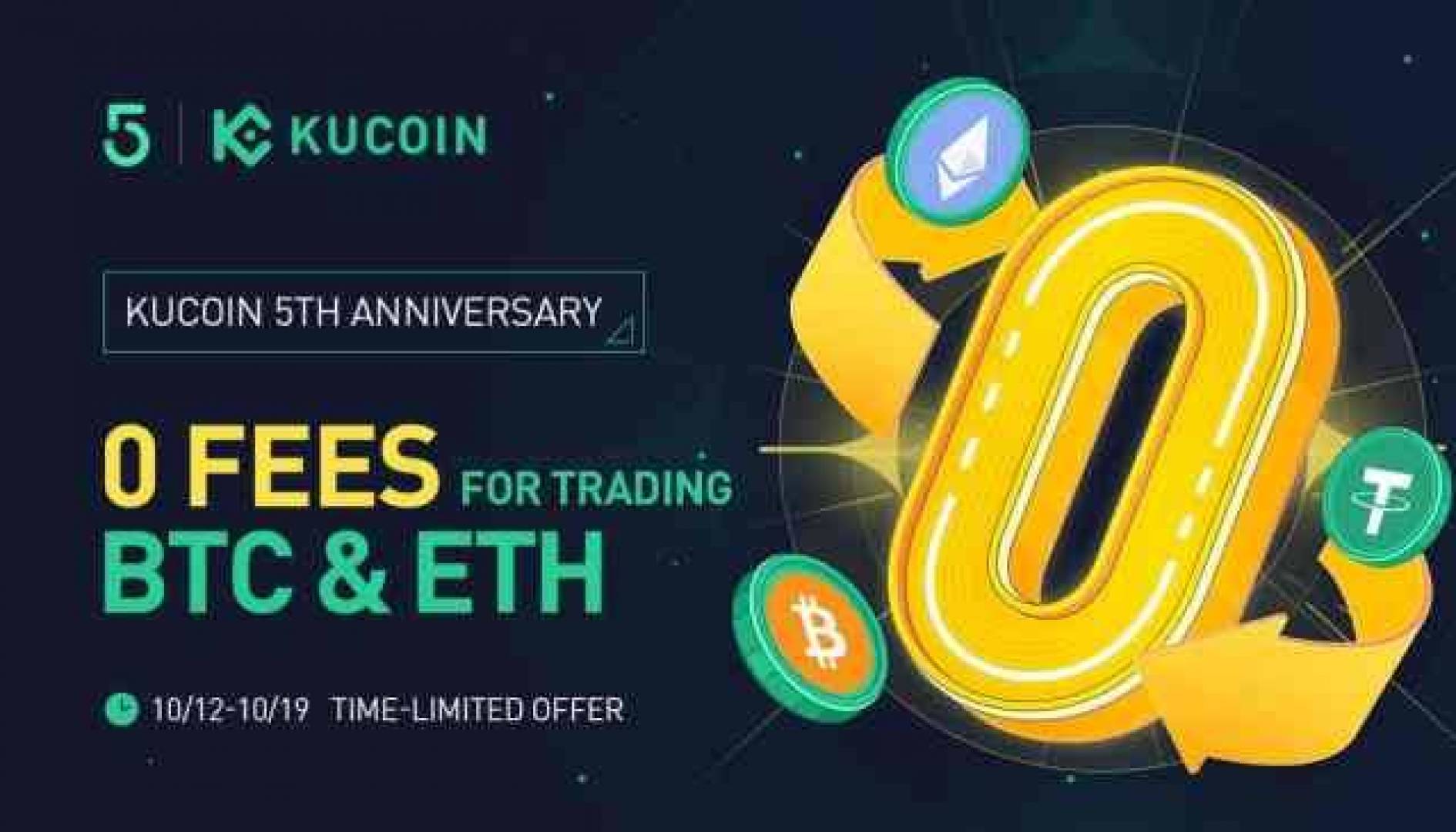 هدايا وتخفيضات على منصة كيوكوين KuCoin بمناسبة الذكرى السنوية الخامسة لانطلاقتها