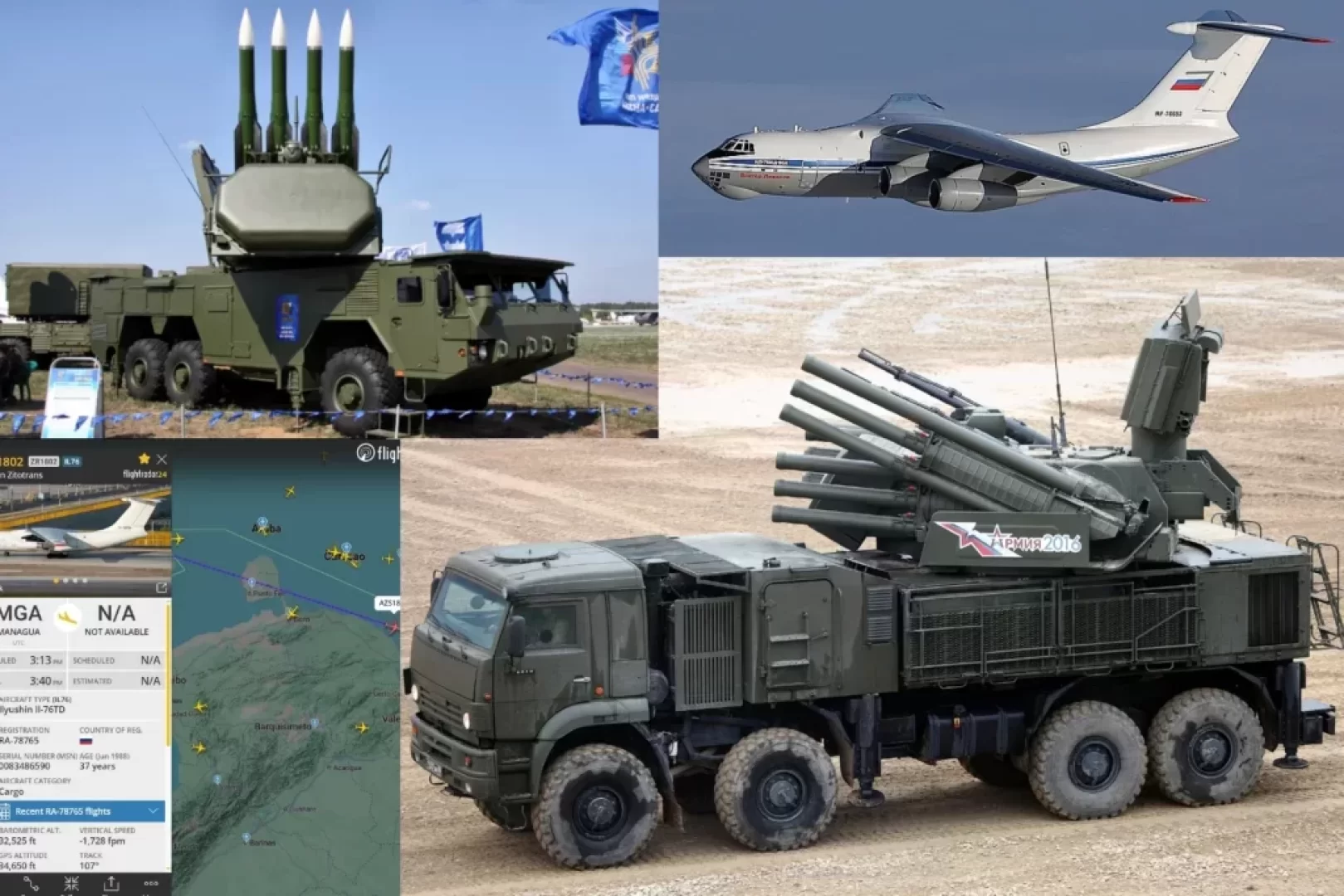 موسكو تسلح كاراكاس بمنظومتي Pantsir-S1 وBuk-M2E في رسالة تحد لواشنطن (مصدر الصورة: Vitaly Kuzmin/Russian MoD/FlightRadar24)