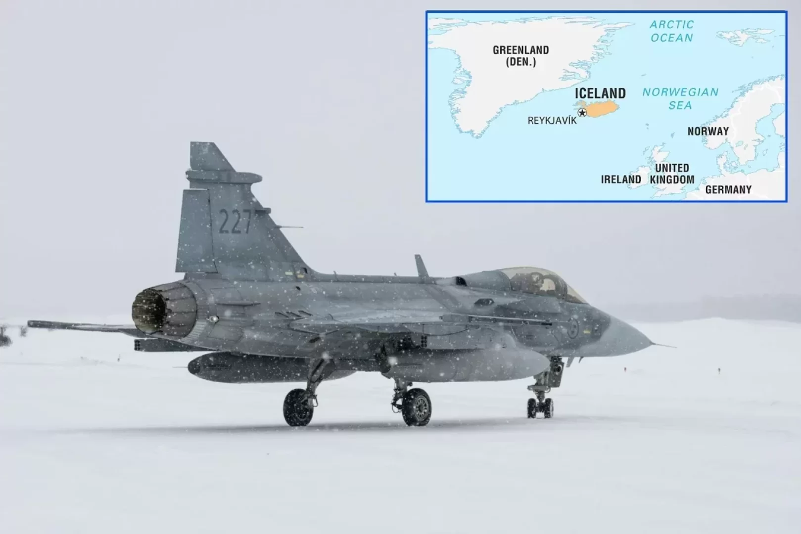 سلاح الجو السويدي ينتشر في آيسلندا للمرة الأولى كعضو كامل في حلف الناتو (مصدر الصورة: Britannica / NATO / Swedish Armed Forces)