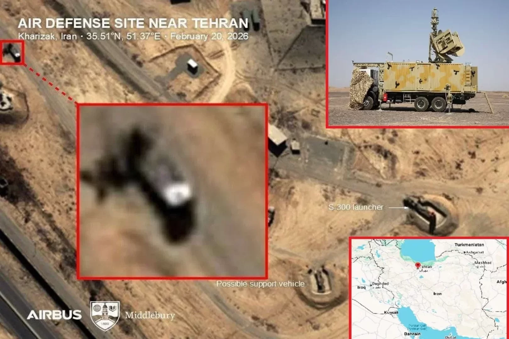 بصواريخ S-300 وحرب إلكترونية متقدمة إيران تحصن سماء طهران من ضربات أميركية محتملة (مصدر الصورة: OSINT on X)