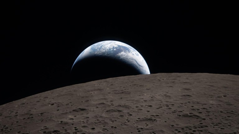 غروب الأرض من الفضاء السحيق ( مصدر الصورة: NASA )