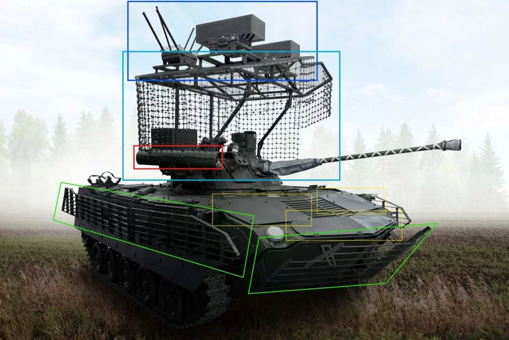 مركبات BMD-2M الروسية تتحول إلى منصة هجومية ودفاعية متعددة الطبقات (مصدر الصورة: Rostec / Edited By Army Recognition Group)