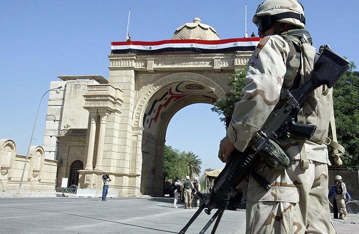استهداف المنطقة الخضراء في بغداد بصاروخ 